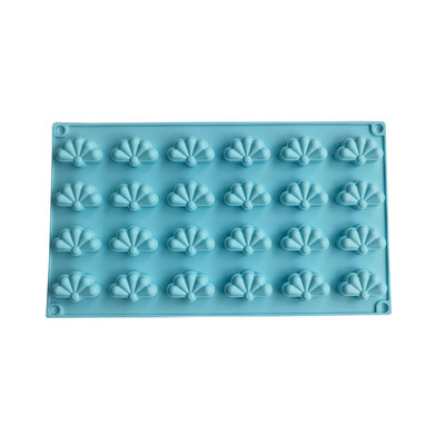 Φόρμα σιλικόνης για κέικ 24 κοιλοτήτων Σχήμα φύλλου Παγωμένο σαπούνι Φόρμες κεριών Ζάχαρη Craft Φόρμα σοκολάτας Μίνι Εργαλεία ψησίματος παγωτού