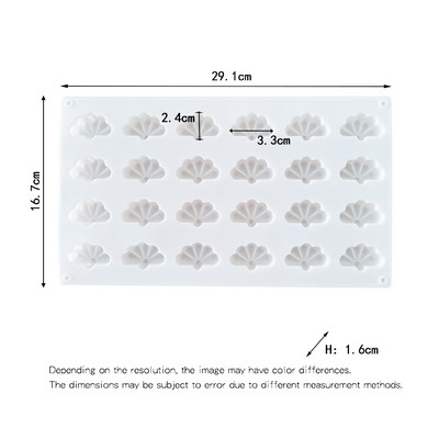 Φόρμα σιλικόνης για κέικ 24 κοιλοτήτων Σχήμα φύλλου Παγωμένο σαπούνι Φόρμες κεριών Ζάχαρη Craft Φόρμα σοκολάτας Μίνι Εργαλεία ψησίματος παγωτού
