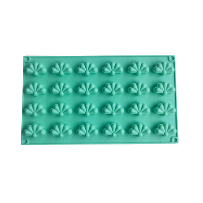 Φόρμα σιλικόνης για κέικ 24 κοιλοτήτων Σχήμα φύλλου Παγωμένο σαπούνι Φόρμες κεριών Ζάχαρη Craft Φόρμα σοκολάτας Μίνι Εργαλεία ψησίματος παγωτού