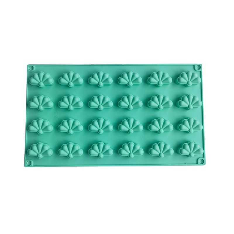 Φόρμα σιλικόνης για κέικ 24 κοιλοτήτων Σχήμα φύλλου Παγωμένο σαπούνι Φόρμες κεριών Ζάχαρη Craft Φόρμα σοκολάτας Μίνι Εργαλεία ψησίματος παγωτού