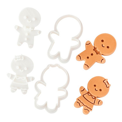 Taietor de biscuiti de ciocolata Coacerea Fondant Biscuiti Ștampila Gingerbread Man Mucegai pentru biscuiți Mold pentru biscuiți Crăciun fericit