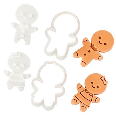 Taietor de biscuiti de ciocolata Coacerea Fondant Biscuiti Ștampila Gingerbread Man Mucegai pentru biscuiți Mold pentru biscuiți Crăciun fericit