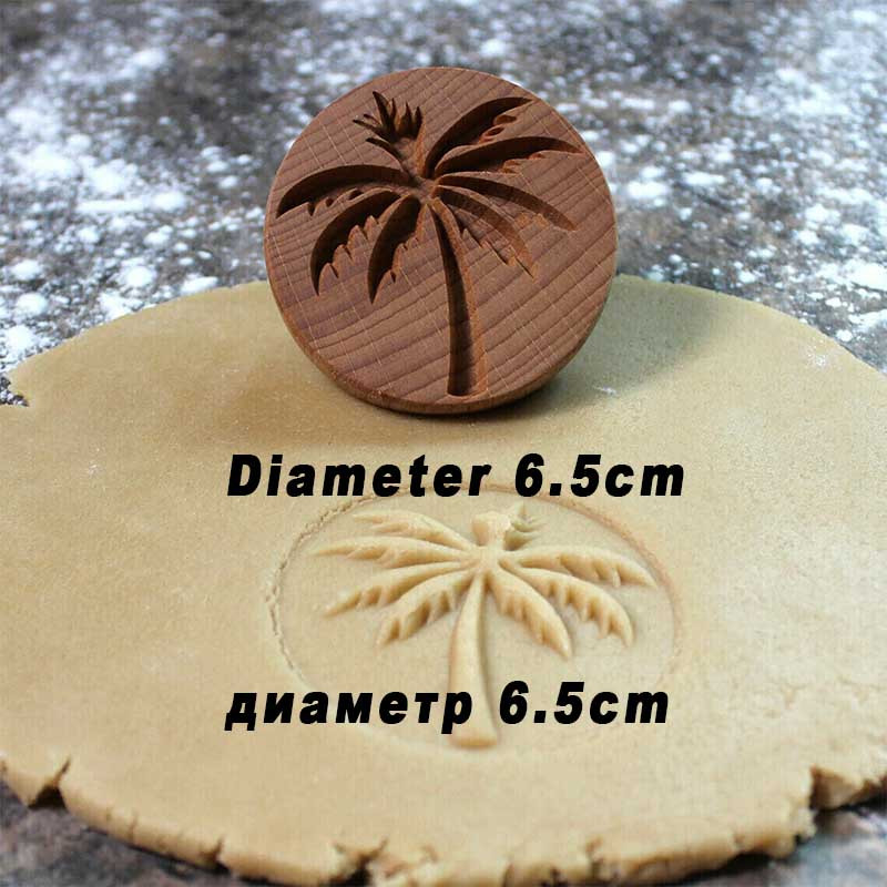 Ștampila din lemn pentru prăjituri Ștampile pentru prăjituri Presă Cone de pin Forme pentru copt pentru păsări Turtă dulce 3D Taietor de relief pentru prăjituri Gadget pentru panificație