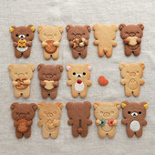 Cute Bear Mold Cookie Bear Stamp Cookie Cutters Σετ Φοντάν Φόρμα μπισκότων DIY Εργαλείο ζαχαροπλαστικής Φόρμες σέικερ για μπισκότα