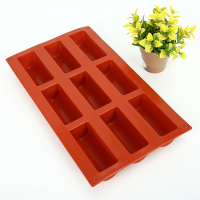 Silikonski kalup s 9 udubljenja 3D štapići, polucilindrični, dugi, trakasti kalupi za kolače s pjenom od čokoladnih tartufa, desertni kalupi DIY kalupi za pečenje