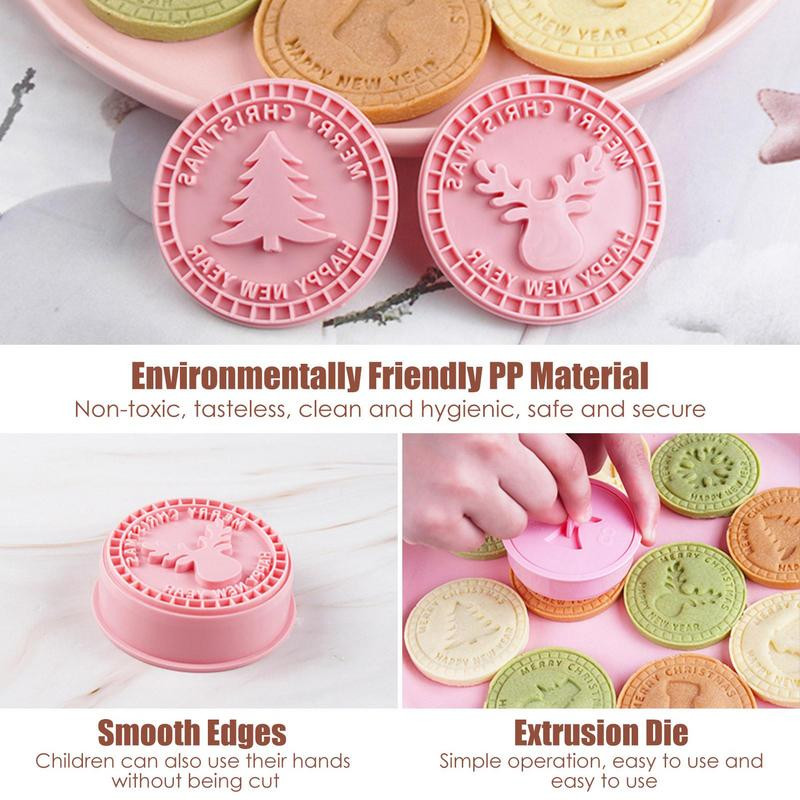 9 τμχ Τρισδιάστατα χριστουγεννιάτικα μπισκότα κουπ πατ Φόρμα μπισκότων Santa Snowman Tree Elk Φόρμα μπισκότων Σφραγίδα Χριστουγεννιάτικου Πρωτοχρονιάτικο Διακοσμητικό πάρτι Εργαλεία ψησίματος