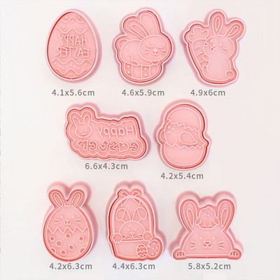 8/10 tk lihavõttepühade silikoonist küpsisevormid munapuru koomiksivaigust küpsisevormid isetehtud lihavõttepeo tarvikute jaoks Küpsisetööriistad