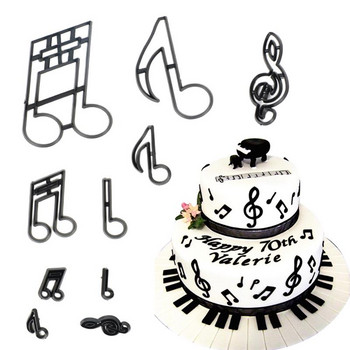 10 τμχ Κόφτης για μπισκότα Δημιουργικές νότες μουσικής DIY Φοντάν Φόρμα Μπισκότου Κόφτης Φόρμα μπισκότων Φόρμες ψησίματος Εργαλεία διακόσμησης κέικ