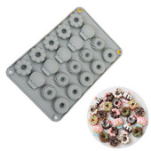 Moldes de Silicona Repostería y Pastelería Candy Mold σιλικόνης Μίνι ντόνατ DIY Κέικ σοκολάτας Φτιάχνοντας μούχλα Φόρμα ρητίνης παγοκύβου