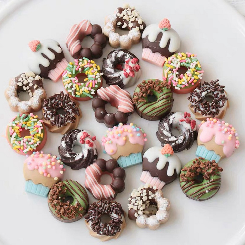 Moldes de Silicona Repostería y Pastelería Candy Mold σιλικόνης Μίνι ντόνατ DIY Κέικ σοκολάτας Φτιάχνοντας μούχλα Φόρμα ρητίνης παγοκύβου