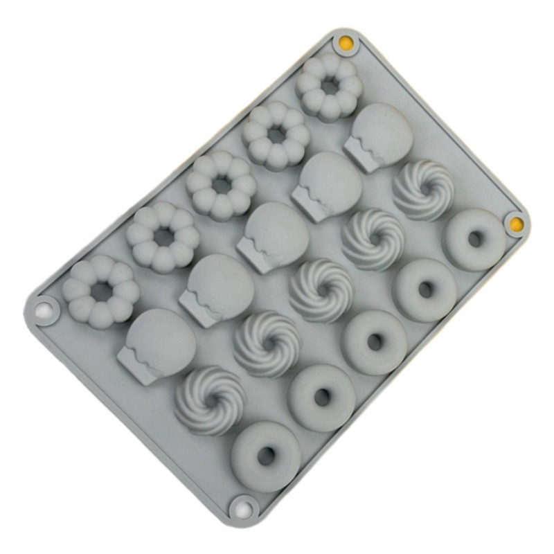 Moldes de Silicona Repostería y Pastelería Candy Mold σιλικόνης Μίνι ντόνατ DIY Κέικ σοκολάτας Φτιάχνοντας μούχλα Φόρμα ρητίνης παγοκύβου