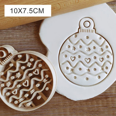 Γελοιογραφία Χριστουγεννιάτικα μπισκότα ανάγλυφη κόφτης Χριστουγεννιάτικου δέντρου με νιφάδα χιονιού μελόψωμο Άντρας Άγγελος σε σχήμα Φοντάν τούρτας Σφραγίδα προμήθειες για πάρτι