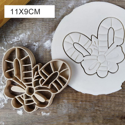 Γελοιογραφία Χριστουγεννιάτικα μπισκότα ανάγλυφη κόφτης Χριστουγεννιάτικου δέντρου με νιφάδα χιονιού μελόψωμο Άντρας Άγγελος σε σχήμα Φοντάν τούρτας Σφραγίδα προμήθειες για πάρτι