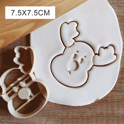 Γελοιογραφία Χριστουγεννιάτικα μπισκότα ανάγλυφη κόφτης Χριστουγεννιάτικου δέντρου με νιφάδα χιονιού μελόψωμο Άντρας Άγγελος σε σχήμα Φοντάν τούρτας Σφραγίδα προμήθειες για πάρτι