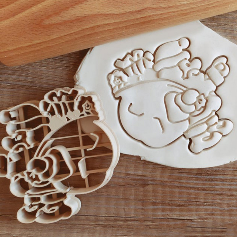 Γελοιογραφία Χριστουγεννιάτικα μπισκότα ανάγλυφη κόφτης Χριστουγεννιάτικου δέντρου με νιφάδα χιονιού μελόψωμο Άντρας Άγγελος σε σχήμα Φοντάν τούρτας Σφραγίδα προμήθειες για πάρτι