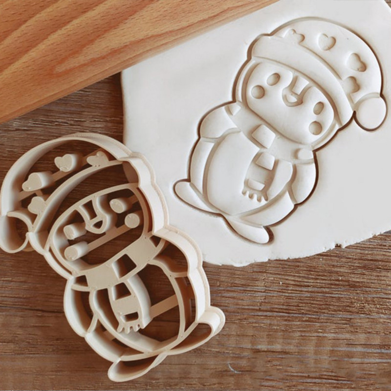 Γελοιογραφία Χριστουγεννιάτικα μπισκότα ανάγλυφη κόφτης Χριστουγεννιάτικου δέντρου με νιφάδα χιονιού μελόψωμο Άντρας Άγγελος σε σχήμα Φοντάν τούρτας Σφραγίδα προμήθειες για πάρτι