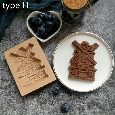 Φόρμα μπισκότου Ξύλινο Ψήσιμο Μελόψωμο Τραγανό Μπισκότο Φόρμα Κόφτερ Φόρμα Ζαχαροπλαστικής Χριστουγεννιάτικη διακόσμηση Άγιος Βασίλης Ψήσιμο κουζίνας