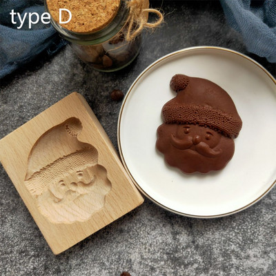 Φόρμα μπισκότου Ξύλινο Ψήσιμο Μελόψωμο Τραγανό Μπισκότο Φόρμα Κόφτερ Φόρμα Ζαχαροπλαστικής Χριστουγεννιάτικη διακόσμηση Άγιος Βασίλης Ψήσιμο κουζίνας