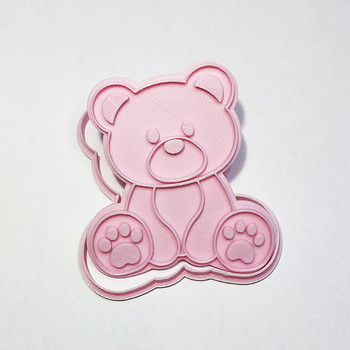 Lovely Sitting Baby Bear Cookie Cutter and Stamp for Baby Birthday Shower Fondant Cake Decorating Cupcake Top Cakepop Lolipop