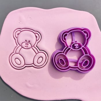 Lovely Sitting Baby Bear Cookie Cutter and Stamp for Baby Birthday Shower Fondant Cake Decorating Cupcake Top Cakepop Lolipop