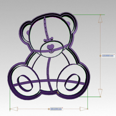 Armas istuv Baby Bear küpsiselõikur ja tempel beebi sünnipäeva duši jaoks.