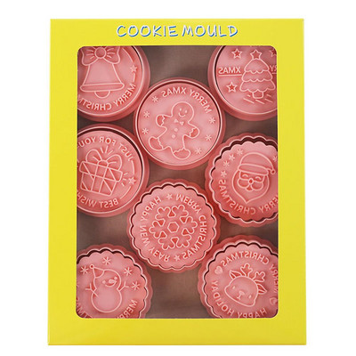 Uus jõuluvana lumememm puu põder armsa mustriga küpsise tempel surve fondant suhkur käsitöö küpsetustööriistad küpsisevormide dekoratsioonikomplektid