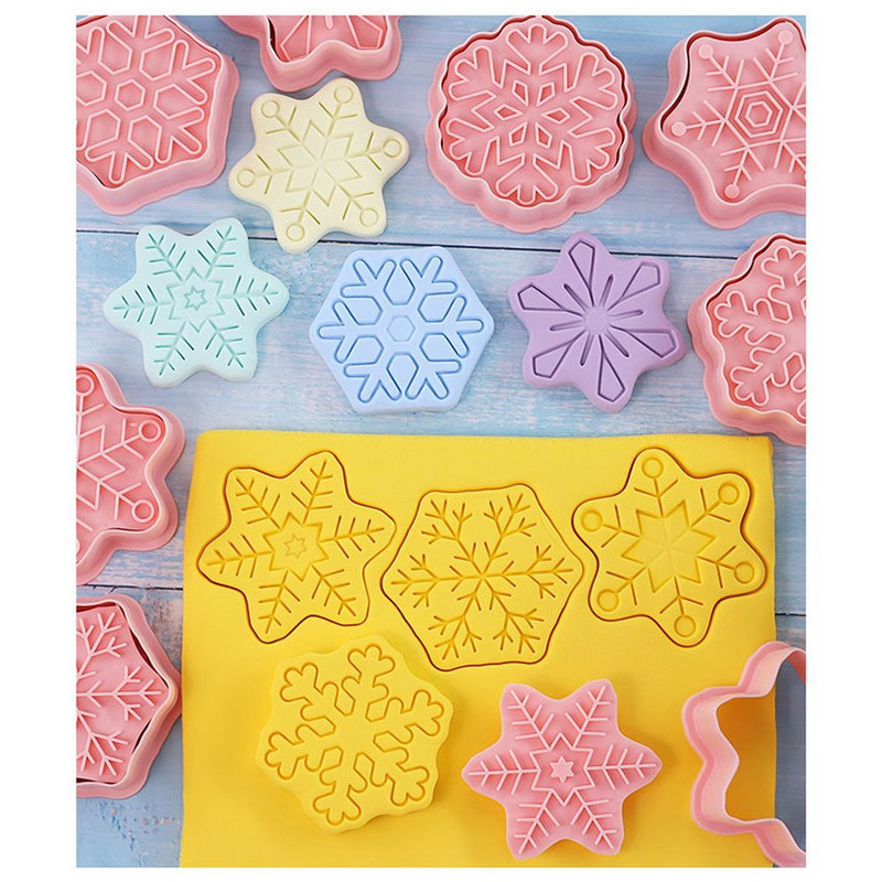Uus jõuluvana lumememm puu põder armsa mustriga küpsise tempel surve fondant suhkur käsitöö küpsetustööriistad küpsisevormide dekoratsioonikomplektid