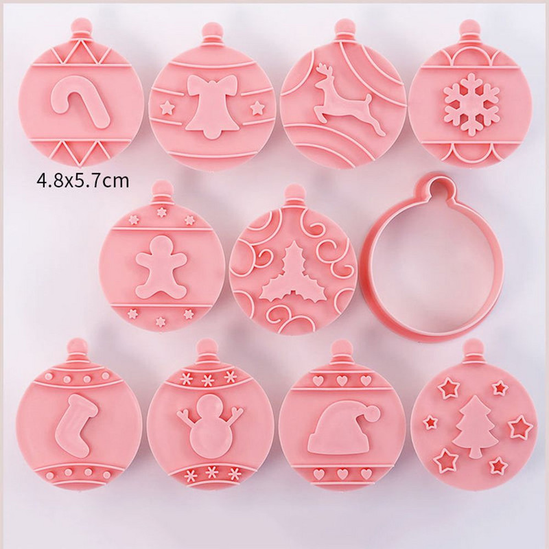 Uus jõuluvana lumememm puu põder armsa mustriga küpsise tempel surve fondant suhkur käsitöö küpsetustööriistad küpsisevormide dekoratsioonikomplektid