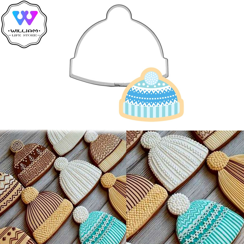 2tk/komplekti mütsi kujuga küpsisevormi vorm DIY fondant šokolaadikoogi kaunistusvahendid küpsetusvahendid