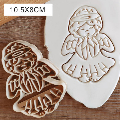 Kalėdų sausainių reljefinis formavimas Kalėdų eglutė Snaigė Kalėdų Senelis Briedis Angelo formos Fondanto torto antspaudas Laimingų Naujųjų Metų vakarėlio reikmenys