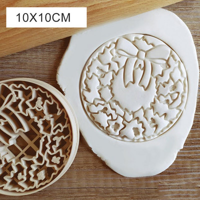 Kalėdų sausainių reljefinis formavimas Kalėdų eglutė Snaigė Kalėdų Senelis Briedis Angelo formos Fondanto torto antspaudas Laimingų Naujųjų Metų vakarėlio reikmenys