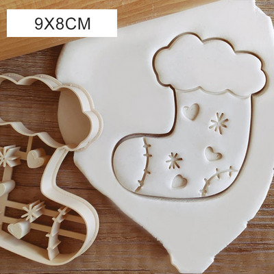 Kalėdų sausainių reljefinis formavimas Kalėdų eglutė Snaigė Kalėdų Senelis Briedis Angelo formos Fondanto torto antspaudas Laimingų Naujųjų Metų vakarėlio reikmenys