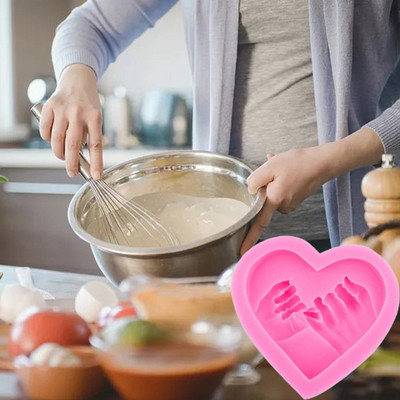 Lovers` Love Hand Pulled Sugarcane Silicone Cake Διακοσμητική τούρτα γενεθλίων Διακοσμητικό μπισκότο σοκολάτας Ρομαντικό όμορφο σχέδιο