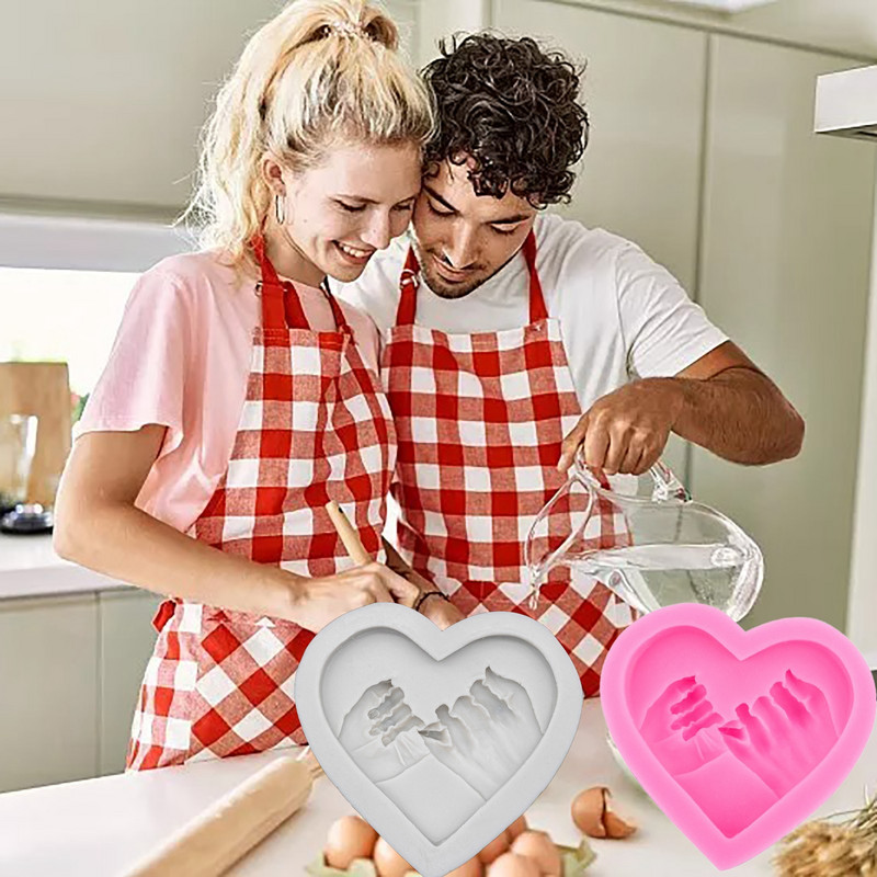 Lovers` Love Hand Pulled Sugarcane Silicone Cake Διακοσμητική τούρτα γενεθλίων Διακοσμητικό μπισκότο σοκολάτας Ρομαντικό όμορφο σχέδιο