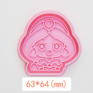 Cutter pentru prăjituri prințesă pentru tăiere pentru biscuiți din plastic, ștampilă de presă, matriță pentru prăjituri, pentru fondant, pentru artizanat pentru zahăr, matriță pentru biscuiți de bucătărie