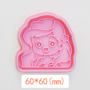 Cutter pentru prăjituri prințesă pentru tăiere pentru biscuiți din plastic, ștampilă de presă, matriță pentru prăjituri, pentru fondant, pentru artizanat pentru zahăr, matriță pentru biscuiți de bucătărie