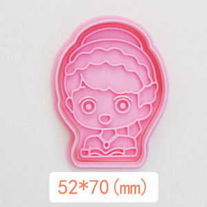 Cutter pentru prăjituri prințesă pentru tăiere pentru biscuiți din plastic, ștampilă de presă, matriță pentru prăjituri, pentru fondant, pentru artizanat pentru zahăr, matriță pentru biscuiți de bucătărie