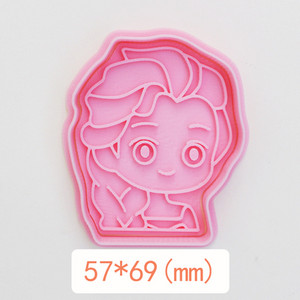 Cutter pentru prăjituri prințesă pentru tăiere pentru biscuiți din plastic, ștampilă de presă, matriță pentru prăjituri, pentru fondant, pentru artizanat pentru zahăr, matriță pentru biscuiți de bucătărie