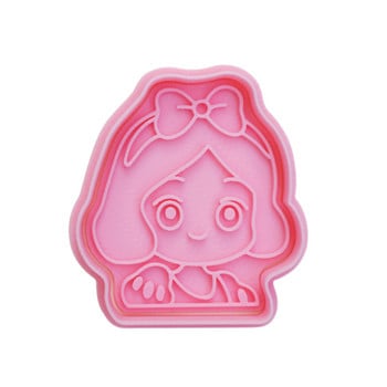 Princess Cake Cookie Embosser Cutter Πλαστική πρέσα μπισκότων Σφραγίδα DIY φόρμα μπισκότων Fondant Sugar Craft Mold Καλούπι μπισκότου κουζίνας