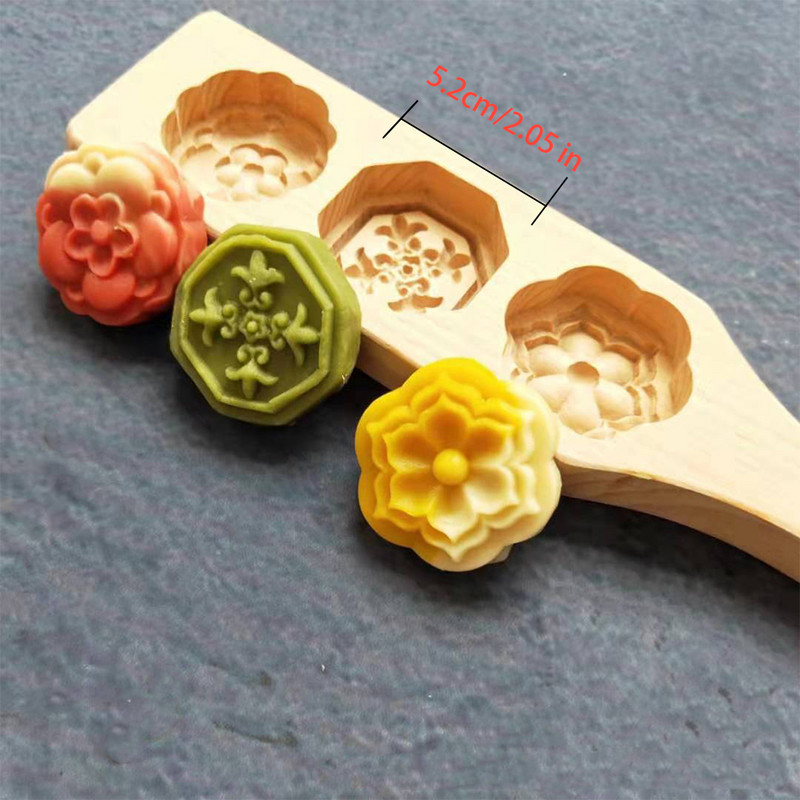 Ξύλινη φόρμα για μπισκότα Κόφτης Φόρμα ζαχαροπλαστικής Φεγγάρι για κέικ Εργαλείο ψησίματος Mung Bean Cake Ice Skin Fondant Φόρμα σοκολάτας Gadgets αρτοποιίας