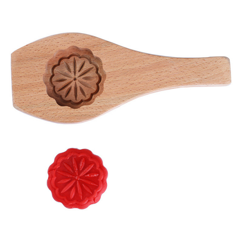 Ξύλινη φόρμα για μπισκότα Κόφτης Φόρμα ζαχαροπλαστικής Φεγγάρι για κέικ Εργαλείο ψησίματος Mung Bean Cake Ice Skin Fondant Φόρμα σοκολάτας Gadgets αρτοποιίας