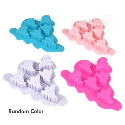 4 bucăți DIY Ghost gheață matriță matrițe pentru copt Halloween ciocolată matriță jeleu budincă jeleu mucegai mucegai silicon