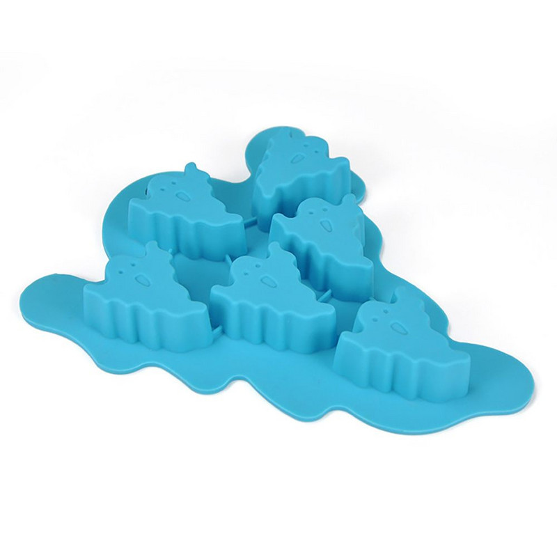 4 bucăți DIY Ghost gheață matriță matrițe pentru copt Halloween ciocolată matriță jeleu budincă jeleu mucegai mucegai silicon