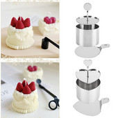 3tk/komplekt Köögikoogi tööriist Toit Fondant Kondiitritooted Küpsetusvormi kaunistamine Koogikolb vorm 3D küpsiselõikur ümmargune süda