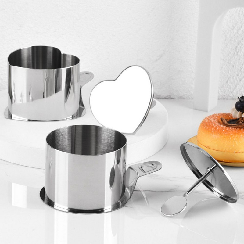 3 τμχ/σετ Εργαλείο για κέικ κουζίνας Φοντάν ζαχαροπλαστικής Διακοσμητικό φόρμα ψησίματος Φόρμα εμβόλου κέικ 3D Κόφτης για μπισκότα στρογγυλή καρδιά