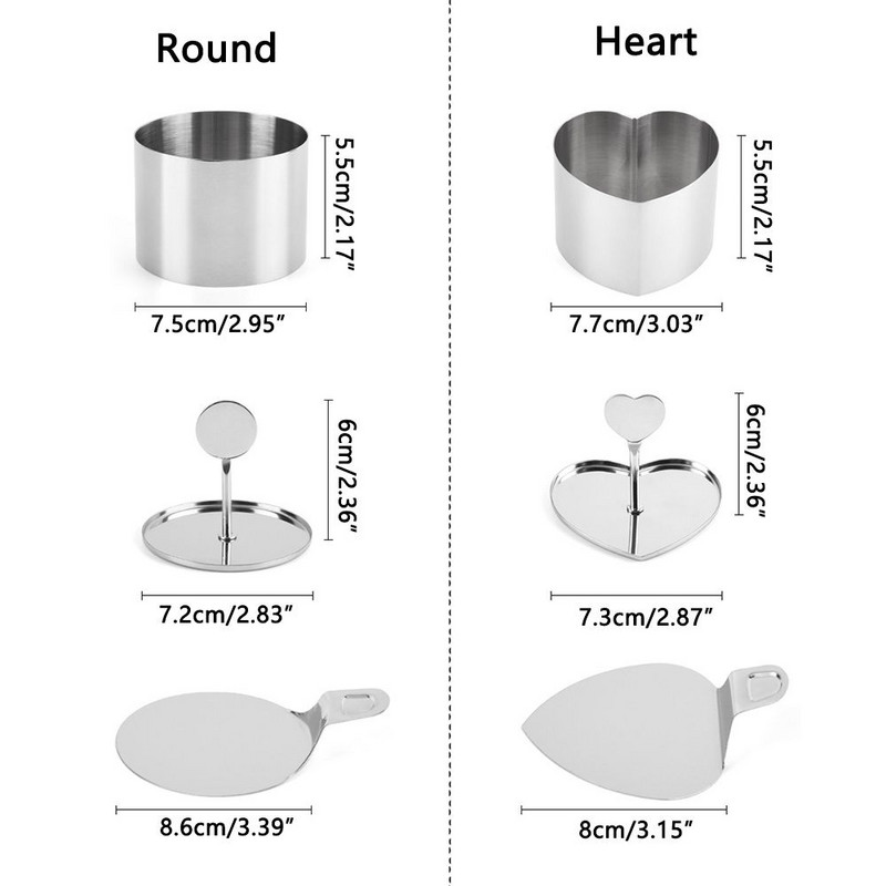3 τμχ/σετ Εργαλείο για κέικ κουζίνας Φοντάν ζαχαροπλαστικής Διακοσμητικό φόρμα ψησίματος Φόρμα εμβόλου κέικ 3D Κόφτης για μπισκότα στρογγυλή καρδιά