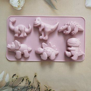 Καλούπι σοκολάτας σιλικόνης Cartoon Animal Bear Dinosaur Chocolate Candy Ice Cubes Συμπλήρωμα διατροφής για παιδιά Εργαλείο ψησίματος για πάρτι