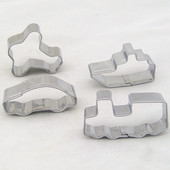 Φόρμα μπισκότων δημιουργική φόρμα DIY δημιουργική φόρμα φρούτων και λαχανικών κομμένα μεταφορικά μοντέλα τρένου πλοίου