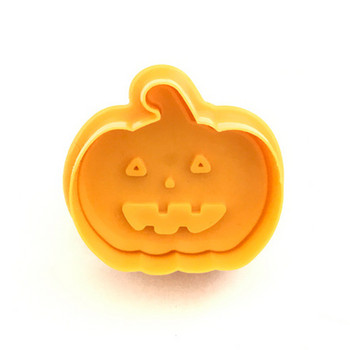 4 τεμ. Τύπος πρέσας φόρμας Halloween Cookie Cutter 3D Φόρμα κοπής μπισκότων Αρχική DIY Φόρμα ψησίματος Pumpkin Ghost Cookie Cutter Cutter