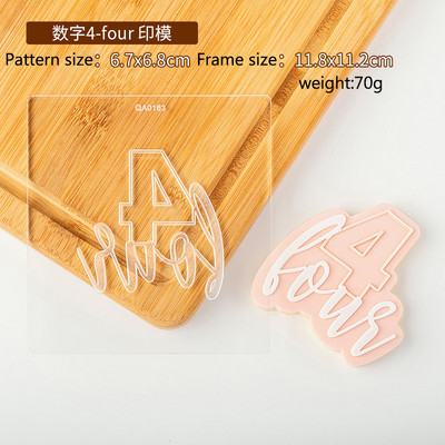 Kondiitritoodete tempel 1 tk akrüülküpsise reljeefvorm Palju õnne sünnipäevaks Fondant tempel tähestiku number küpsiselõikur ja reljeef 1024718